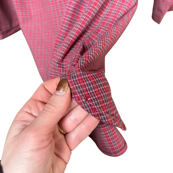 Disney Store Winnie the Pooh Nightshirt L/XL Red Plaid Eeyore Vintage Sleepwear - Picture 8 of 8